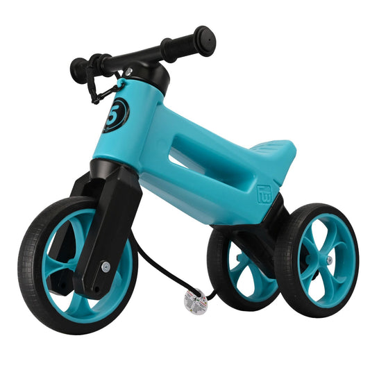 Bicicleta fara pedale Funny Wheels Rider SuperSport 2 in 1 Aqua/Aqua
