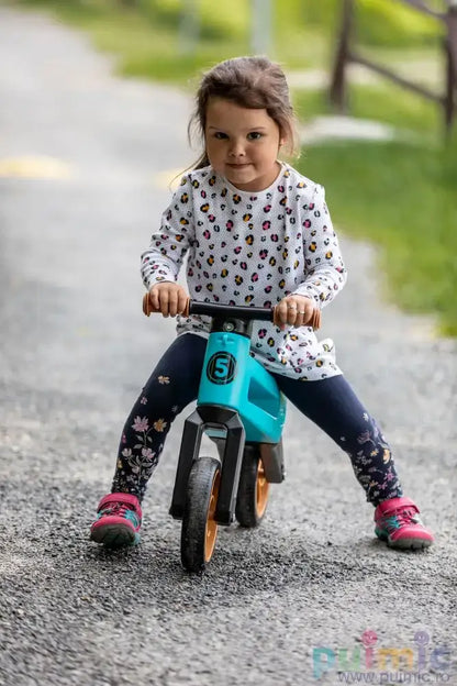 Bicicleta fara pedale Funny Wheels Rider SuperSport 2 in 1 Aqua/Aqua 