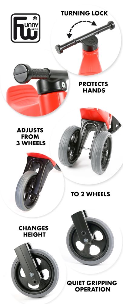Bicicleta fara pedale Funny Wheels RIDER SPORT 2 in 1 Orange bicicleta-fara-pedale