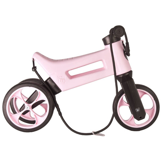 Bicicleta fara pedale 2 in 1 18 + luni pneuri si manere de cauciuc 4 nivele de reglaj pe inaltime Funny Wheels Rider