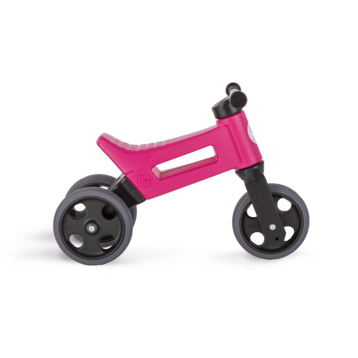 Bicicleta fara pedale cu cosulet pentru ghidon Funny Wheels Rider SPORT 2 in 1 Roz