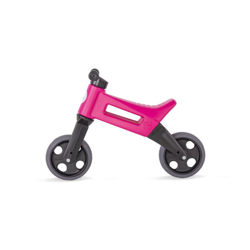 Bicicleta fara pedale cu cosulet pentru ghidon Funny Wheels Rider SPORT 2 in 1 Roz