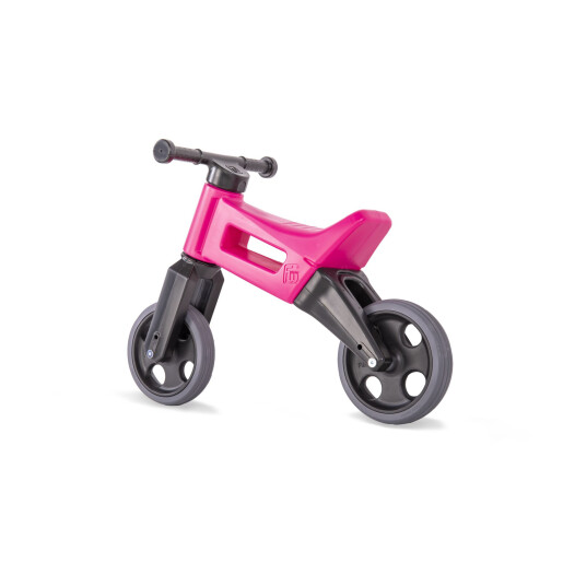 Bicicleta fara pedale cu cosulet pentru ghidon Funny Wheels Rider SPORT 2 in 1 Roz