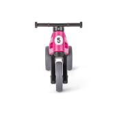 Bicicleta fara pedale cu cosulet pentru ghidon Funny Wheels Rider SPORT 2 in 1 Roz