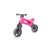 Bicicleta fara pedale cu cosulet pentru ghidon Funny Wheels Rider SPORT 2 in 1 Roz